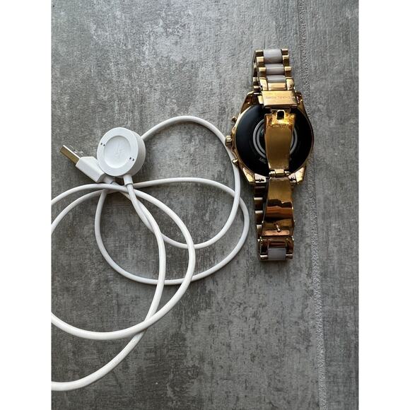 Michael Kors Generation 5 Bradshaw Rose Gold-Tone and Acetate Smartwatch Watch - Picture 2 of 10